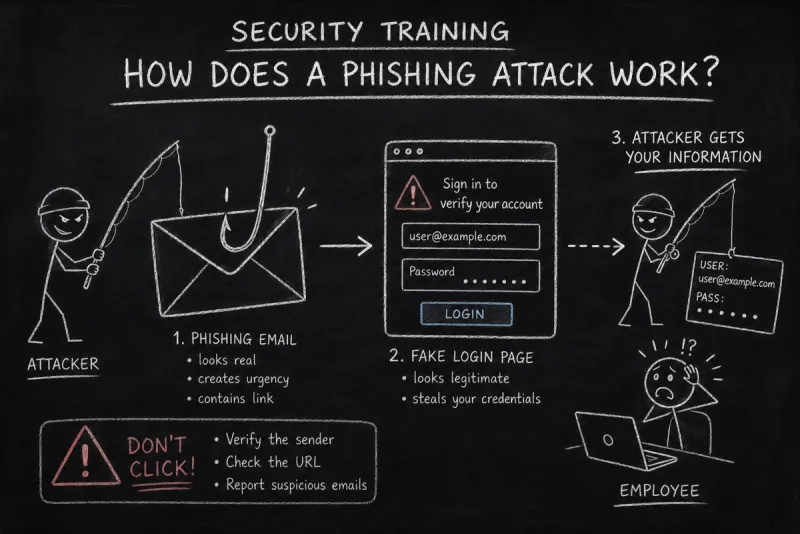 How does a phishing attack work?